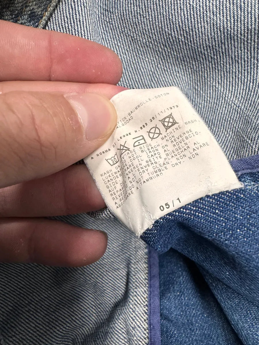 SS2005 Cavalli Blue Dirty Effect Denim Jacket lcUKUdw 5