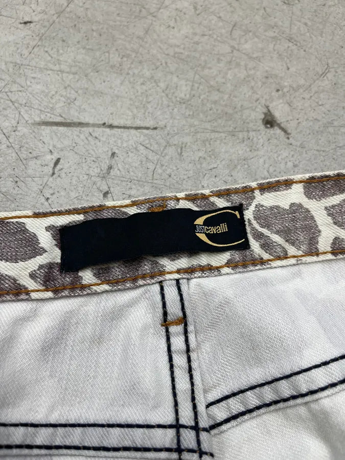 SS2005 Cavalli Giraffe Vulcano Grey Denim Jeans IacHICs 10