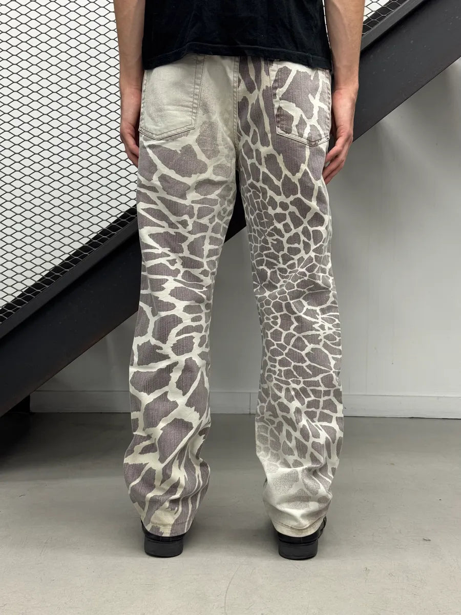 SS2005 Cavalli Giraffe Vulcano Grey Denim Jeans IacHICs 2