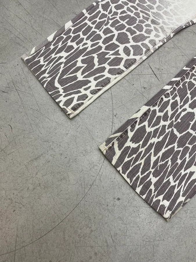 SS2005 Cavalli Giraffe Vulcano Grey Denim Jeans IacHICs 6