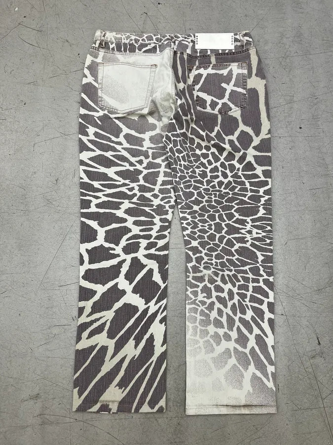 SS2005 Cavalli Giraffe Vulcano Grey Denim Jeans IacHICs 7