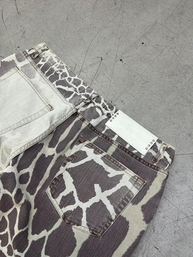 SS2005 Cavalli Giraffe Vulcano Grey Denim Jeans IacHICs 8