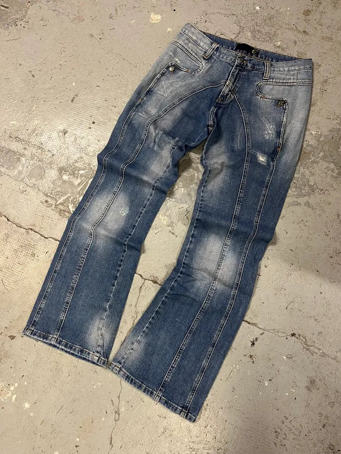 SS2005 Cavalli Hysteric Denim Blue Jeans (M) TnIcmSJ 4