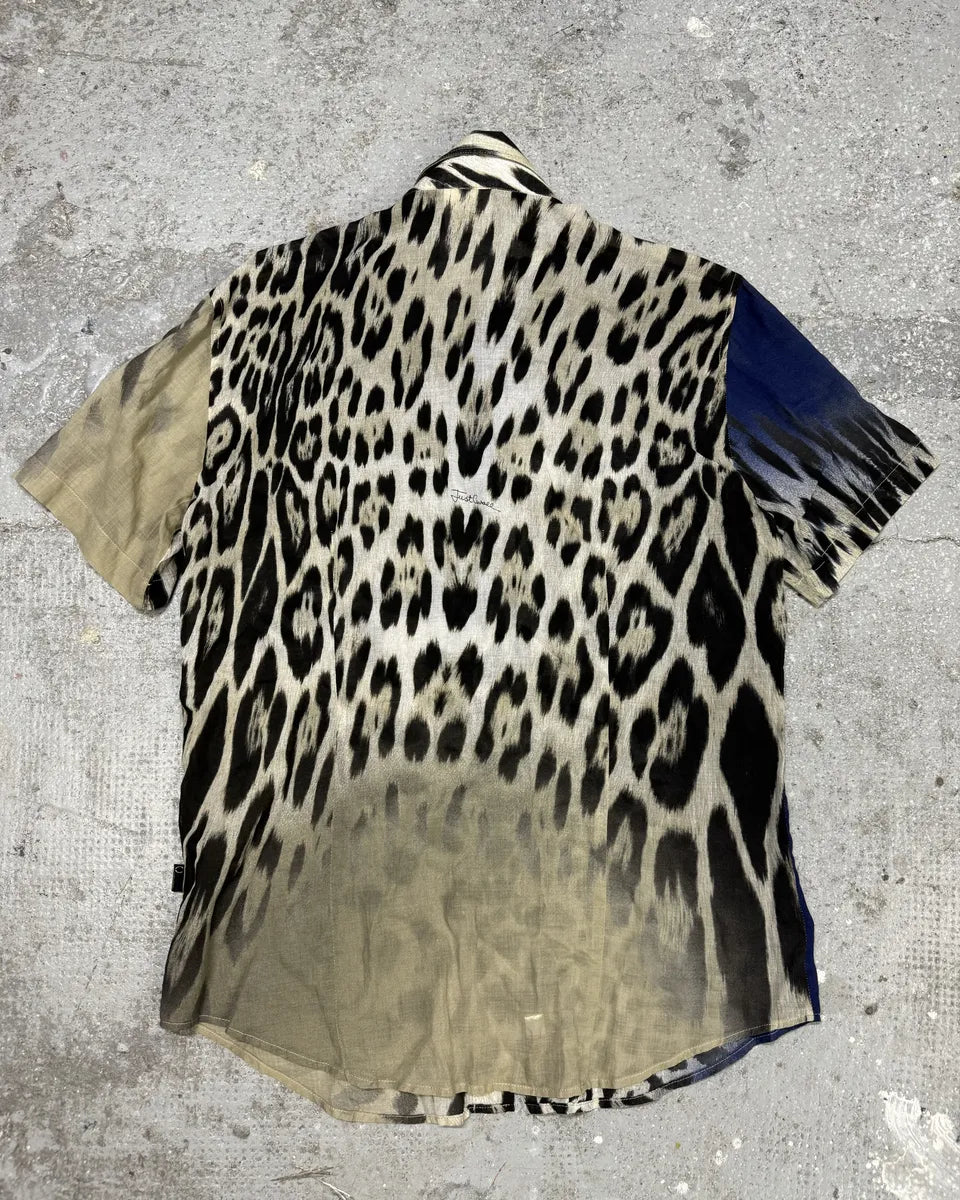 SS2005 Cavalli Leopard Ocean Gradient Shirt (M) 1