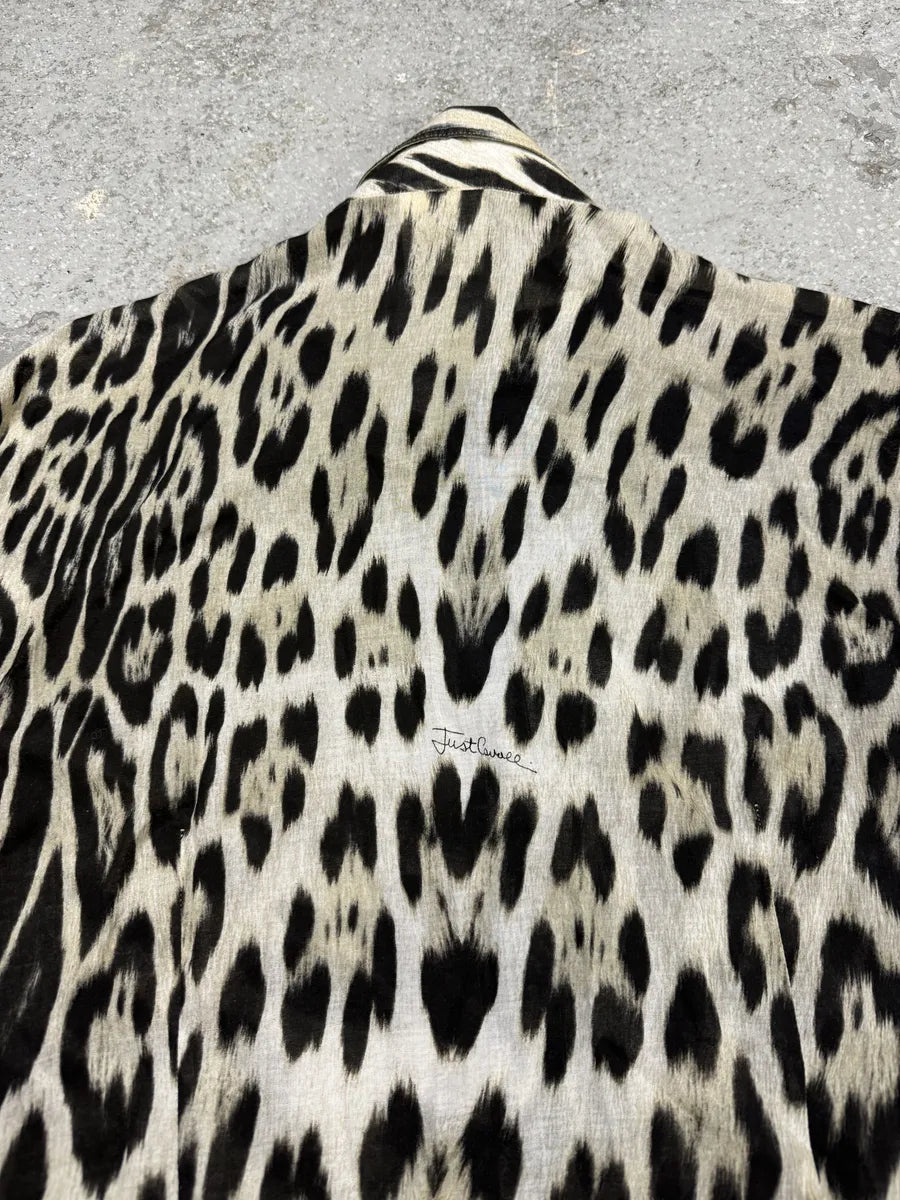 SS2005 Cavalli Leopard Ocean Gradient Shirt (M) 2
