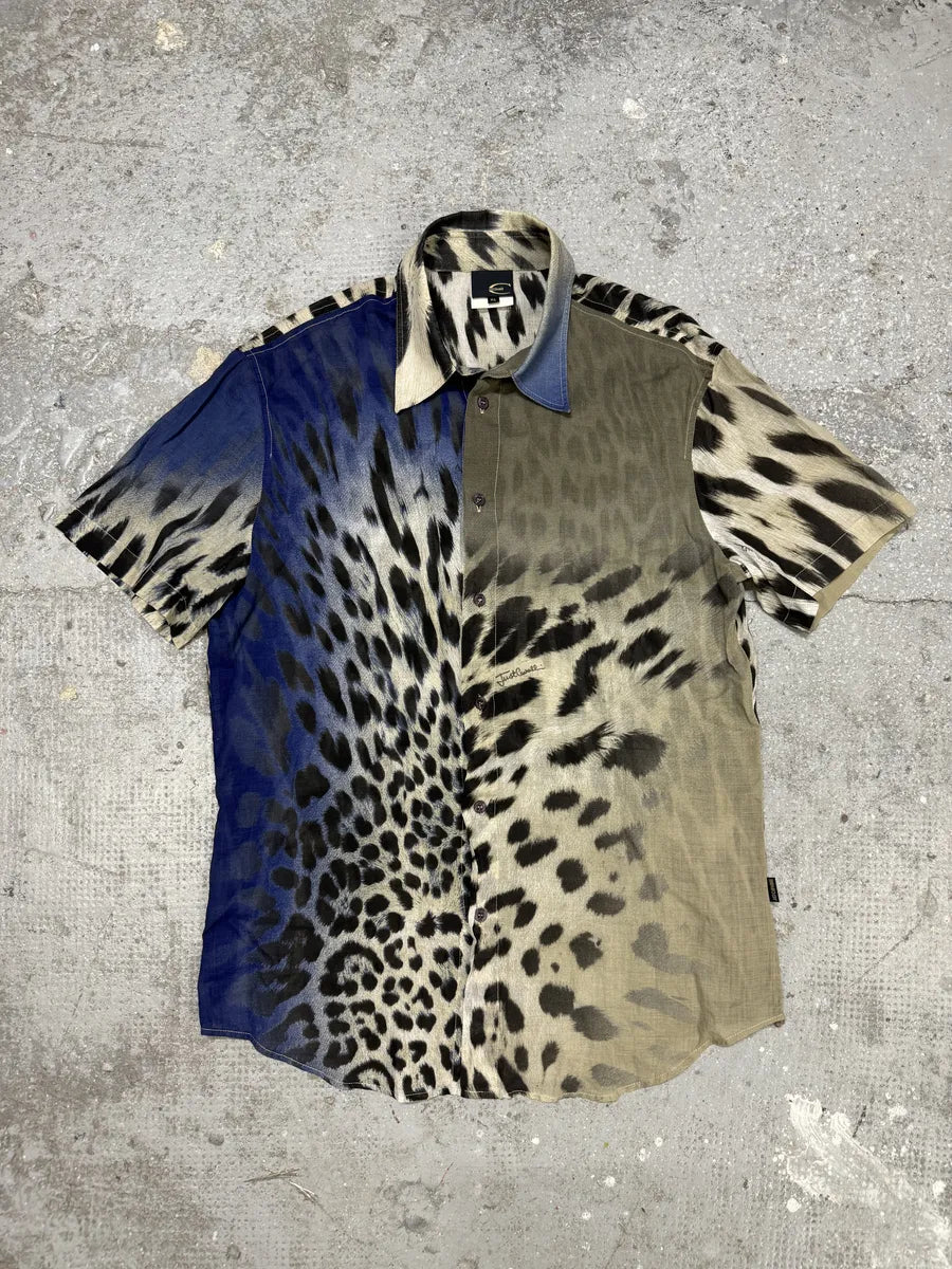 SS2005 Cavalli Leopard Ocean Gradient Shirt (M) 3