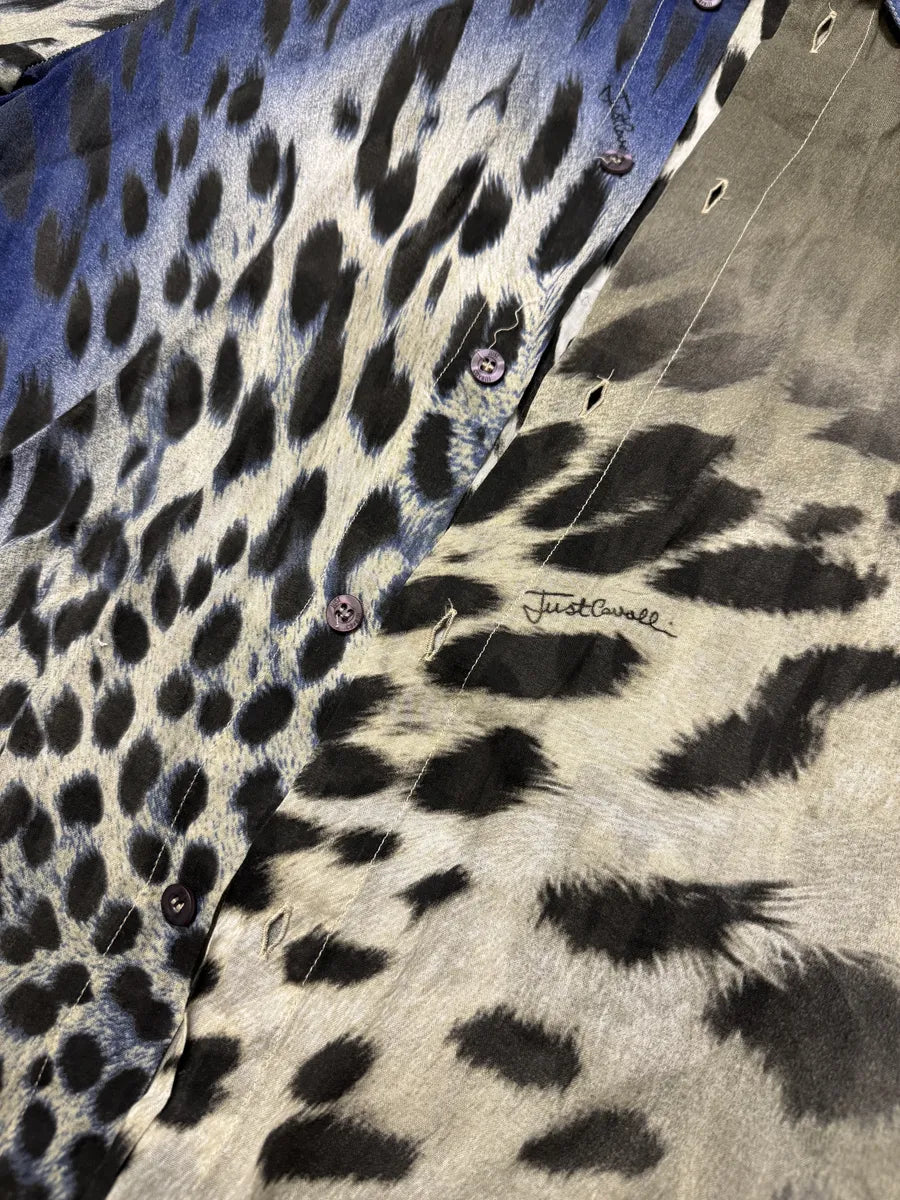 SS2005 Cavalli Leopard Ocean Gradient Shirt (M) 7
