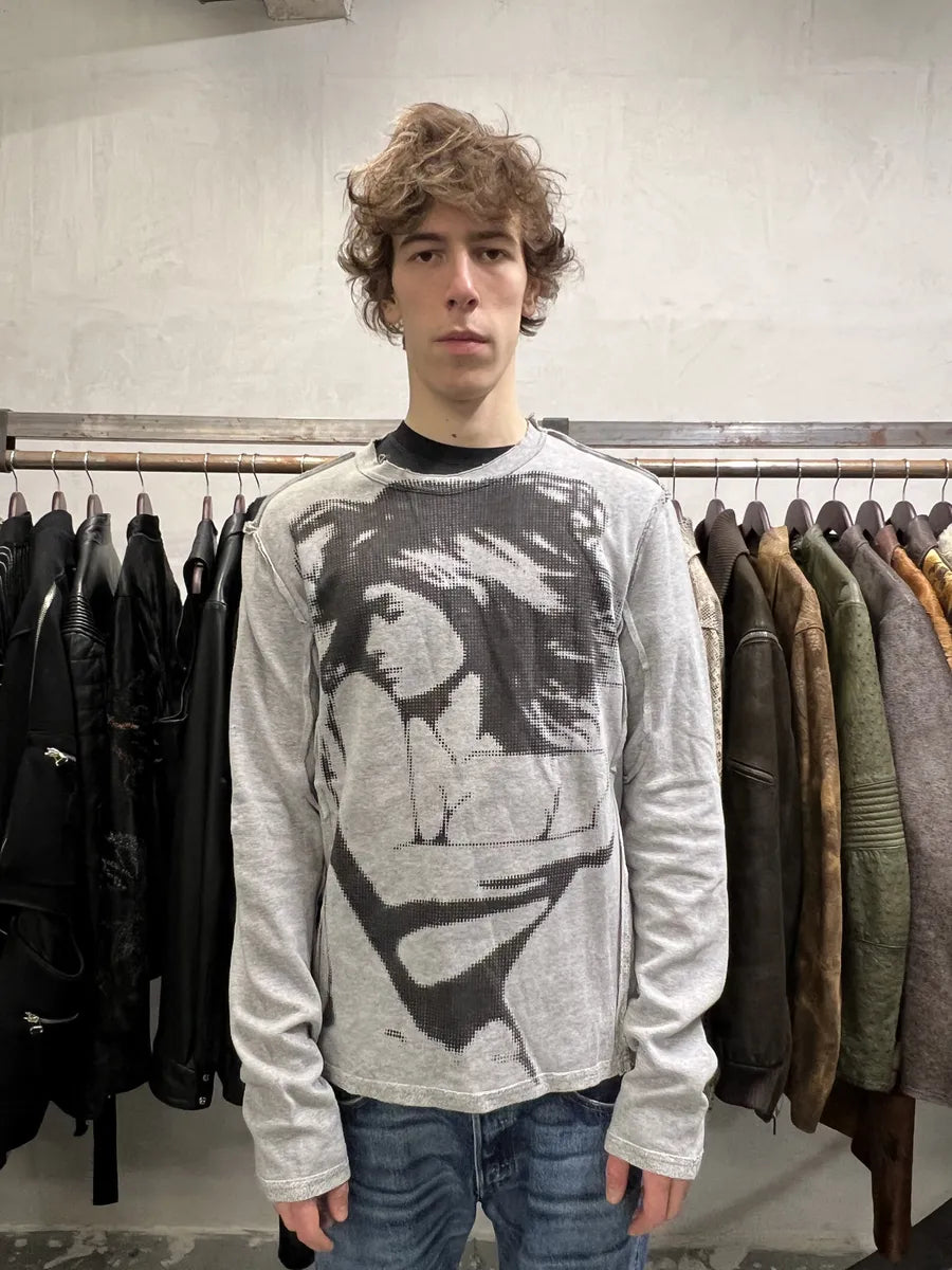 SS2005 Cavalli Naked Woman Print Grey Longsleeve (L/XL) 2