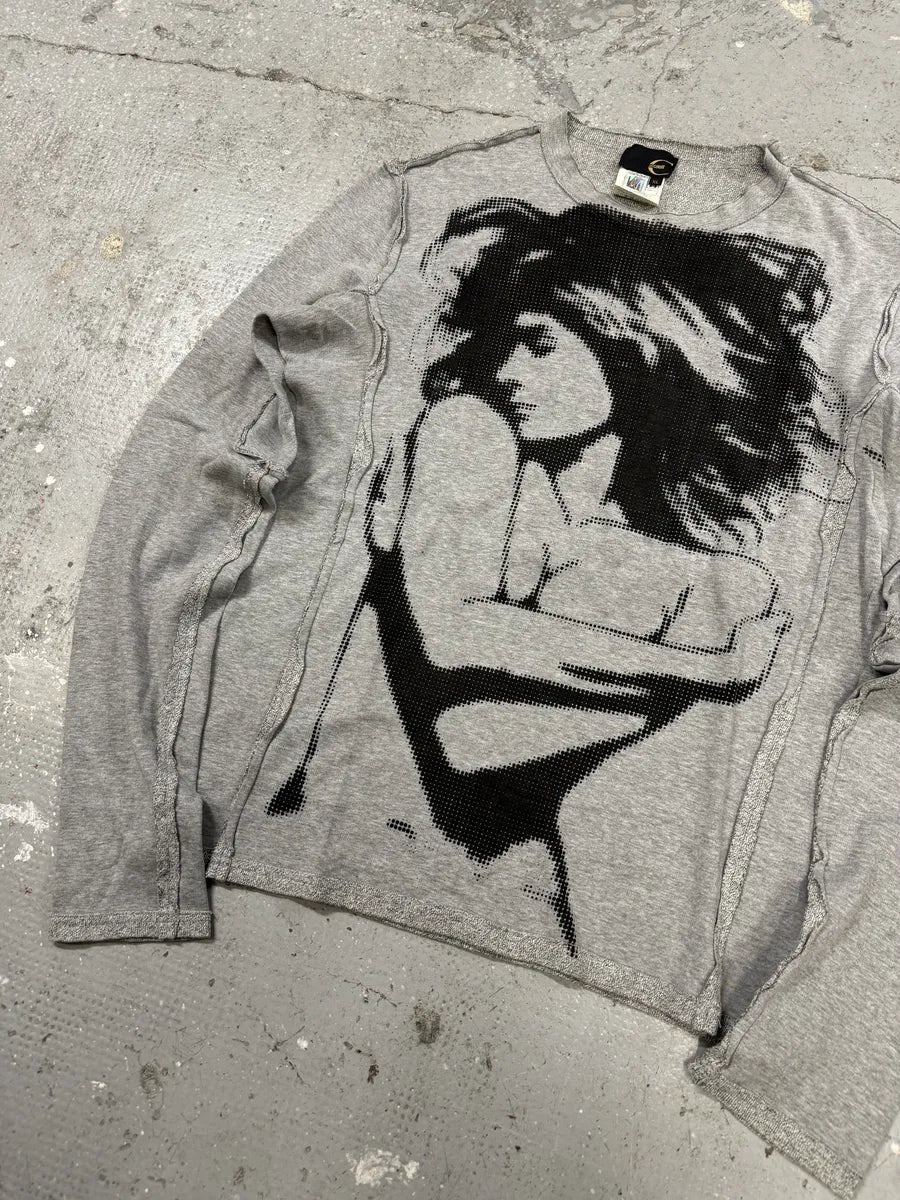 SS2005 Cavalli Naked Woman Print Grey Longsleeve (L/XL) 6