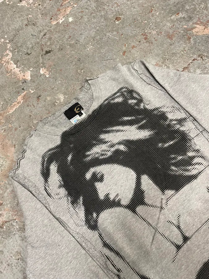 SS2005 Cavalli Naked Woman Print Grey Longsleeves (L) 4