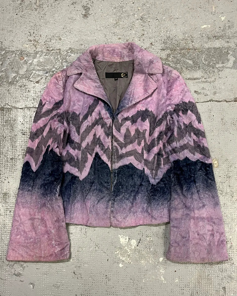 SS2005 Cavalli Pink Peninsula Faux Fur Blazer Jacket CnFGGGD 2