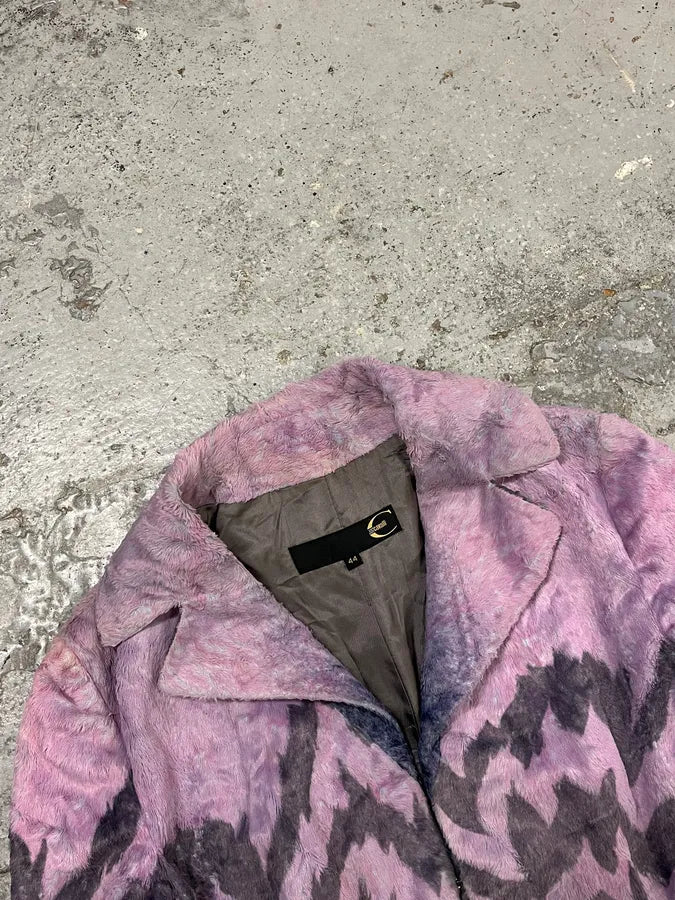 SS2005 Cavalli Pink Peninsula Faux Fur Blazer Jacket CnFGGGD 4