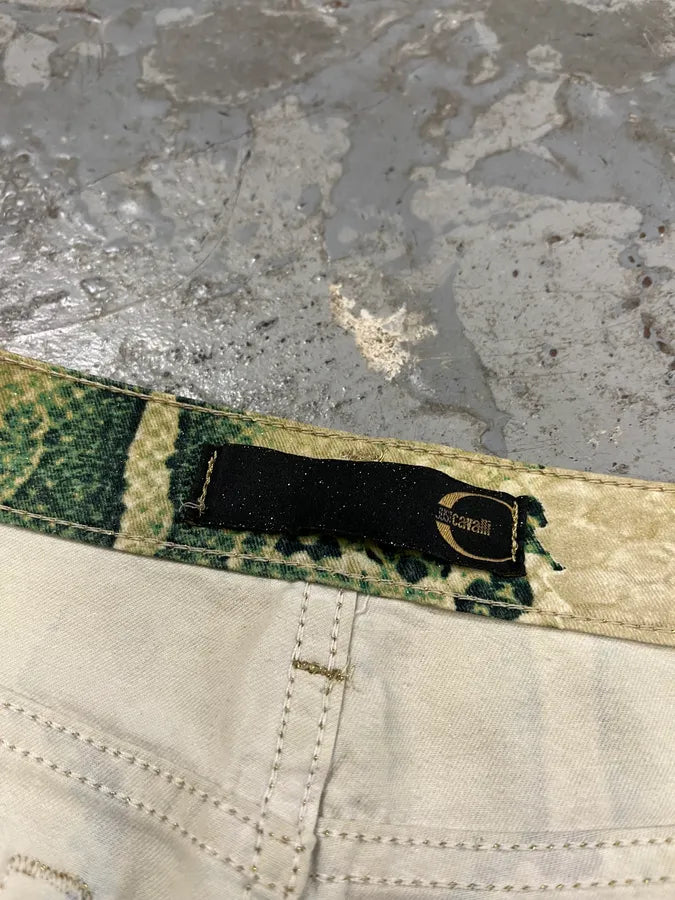 SS2005 Cavalli Python Print Green Acid Pants qgmpfBs 11