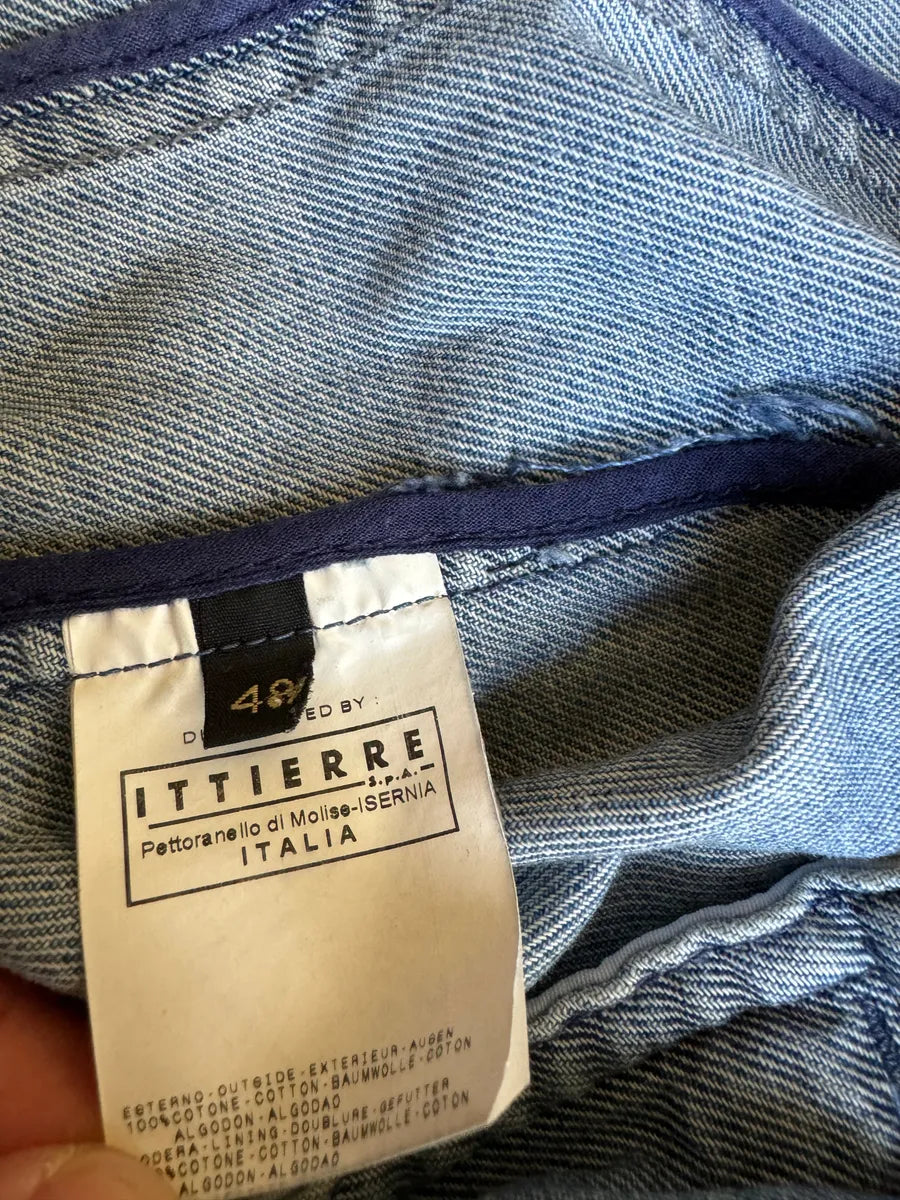 SS2005 Cavalli Sexy Biker Conceptual Denim Jacket yPfeiCB 11