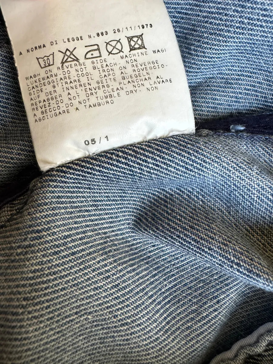 SS2005 Cavalli Sexy Biker Conceptual Denim Jacket yPfeiCB 12