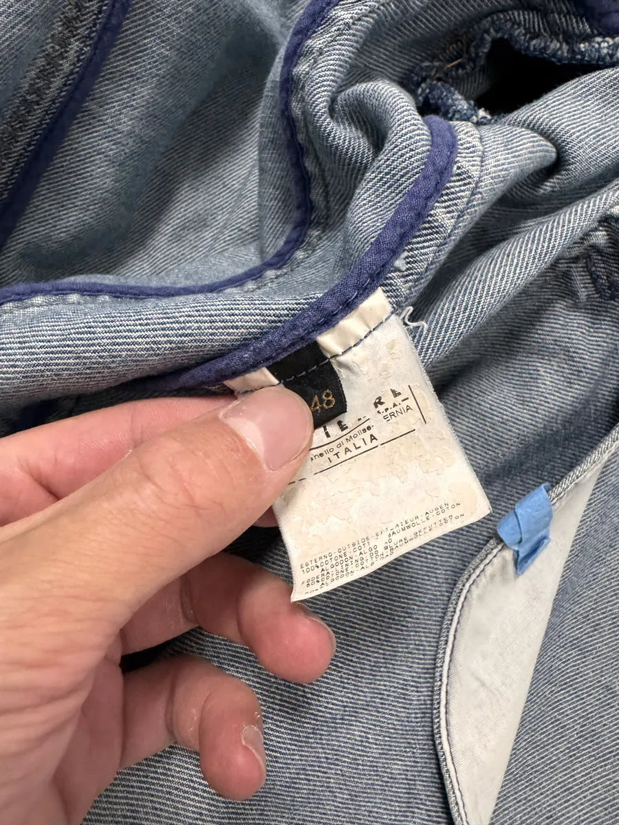 SS2005 Cavalli Sexy Biker Conceptual Denim Jacket AalzMOt 5