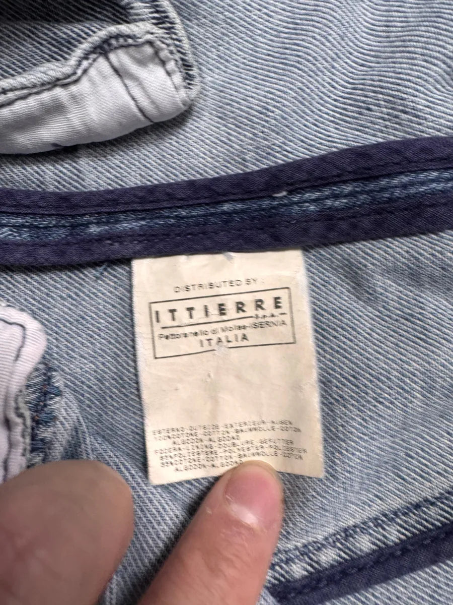 SS2005 Cavalli Sexy Biker Conceptual Blue Denim Jacket MhDVmOu 6