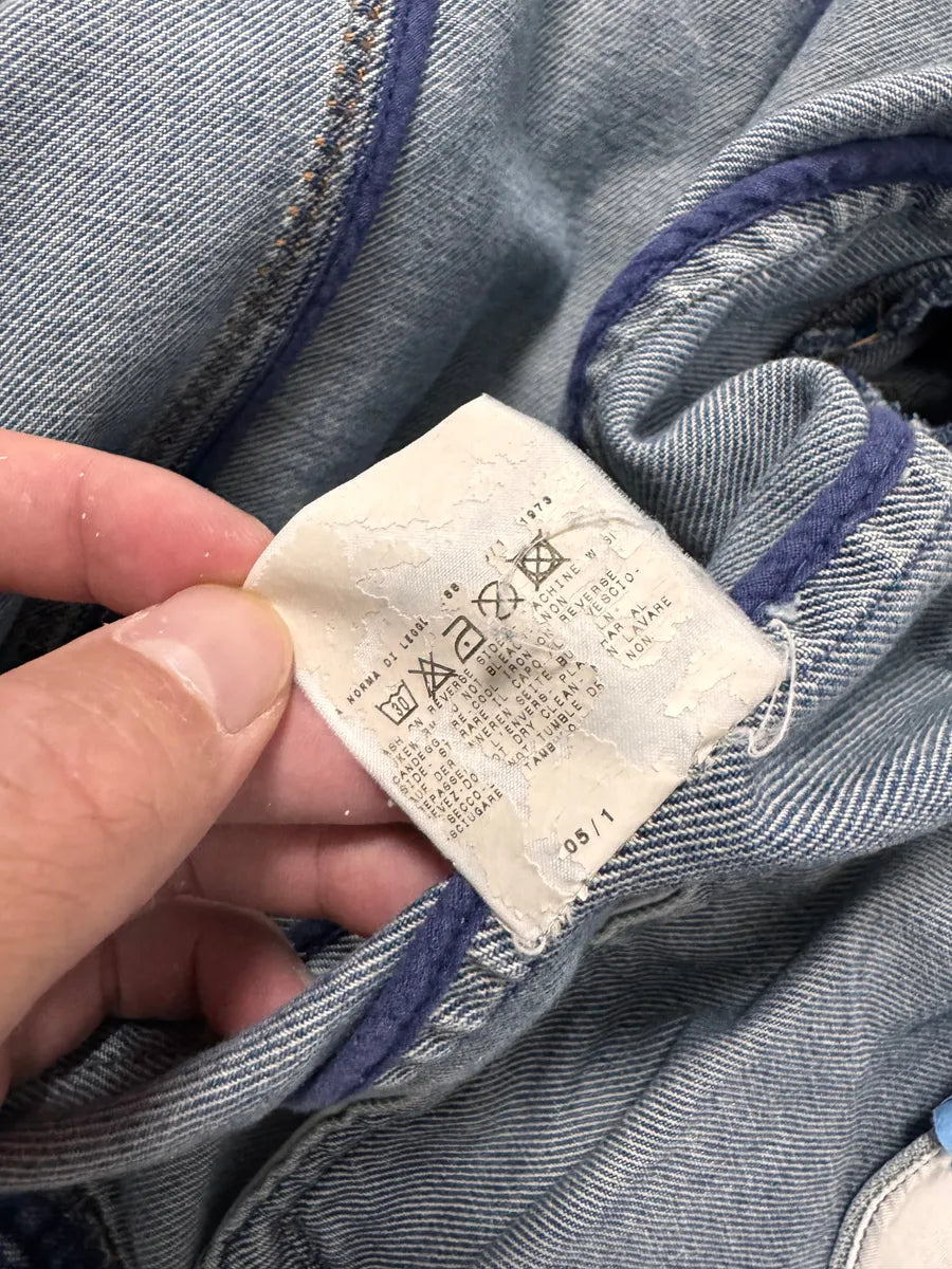 SS2005 Cavalli Sexy Biker Conceptual Denim Jacket AalzMOt 6