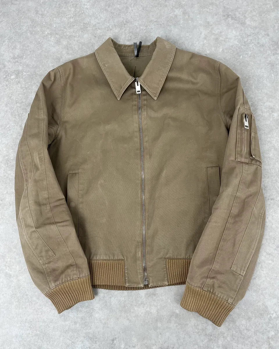 SS2005 Dior Beige Cotton Bomber Jacket Cargo Pocket by Hedi Slimane sqedIwh 0