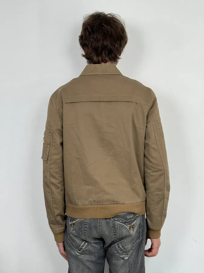 SS2005 Dior Beige Cotton Bomber Jacket Cargo Pocket by Hedi Slimane sqedIwh 2