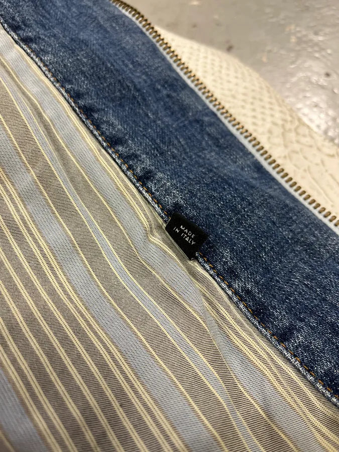 SS2005 Dolce & Gabbana Apocalyptic Biker Denim Jacket kaVJxOc 15