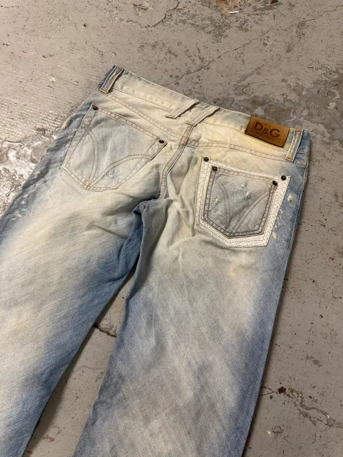 SS2005 Dolce & Gabbana Apocalyptic Biker Python Details Denim Jeans fPerawa 3