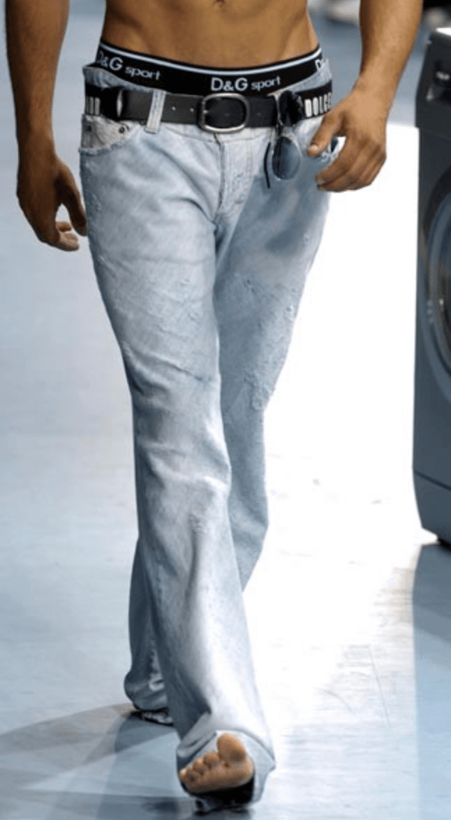 SS2005 Dolce & Gabbana Apocalyptic Blue Python Embossed Denim Jeans AoQPzOt 1