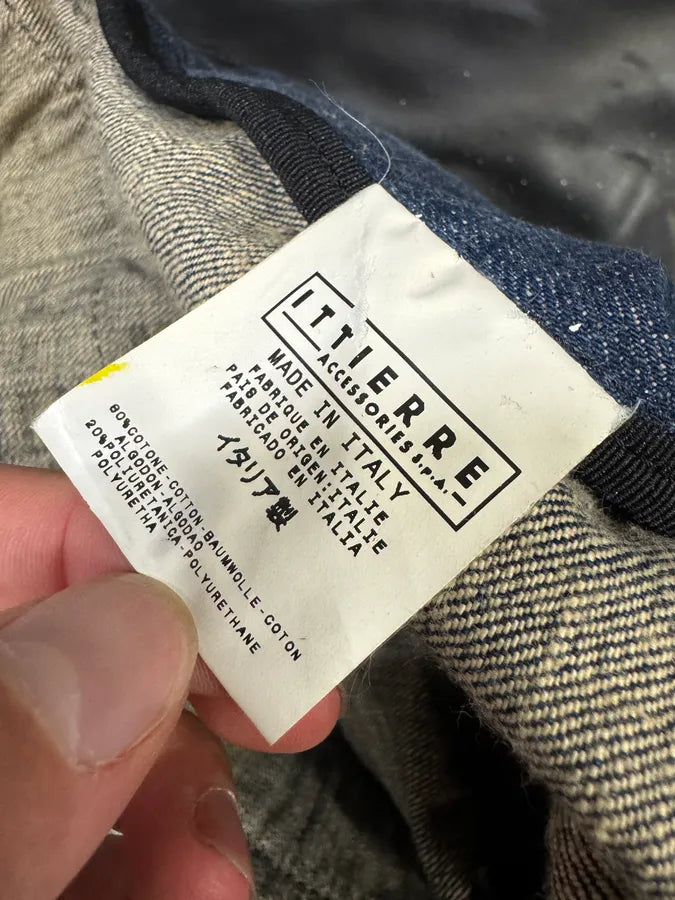 SS2005 Dolce & Gabbana Batman Black Denim Shoulder Bag QBDjiuF 11