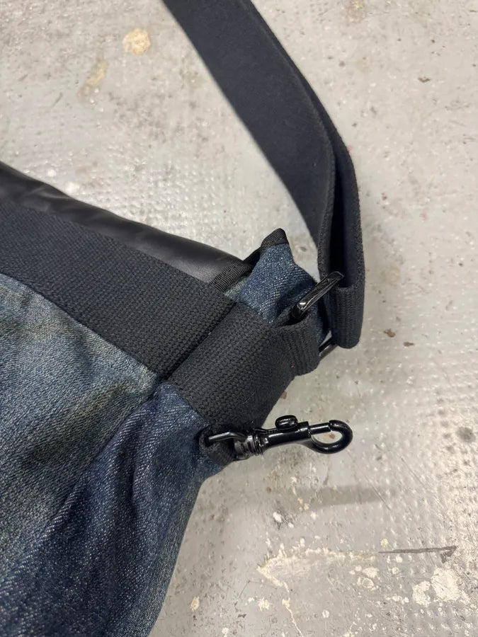 SS2005 Dolce & Gabbana Batman Black Denim Shoulder Bag QBDjiuF 7