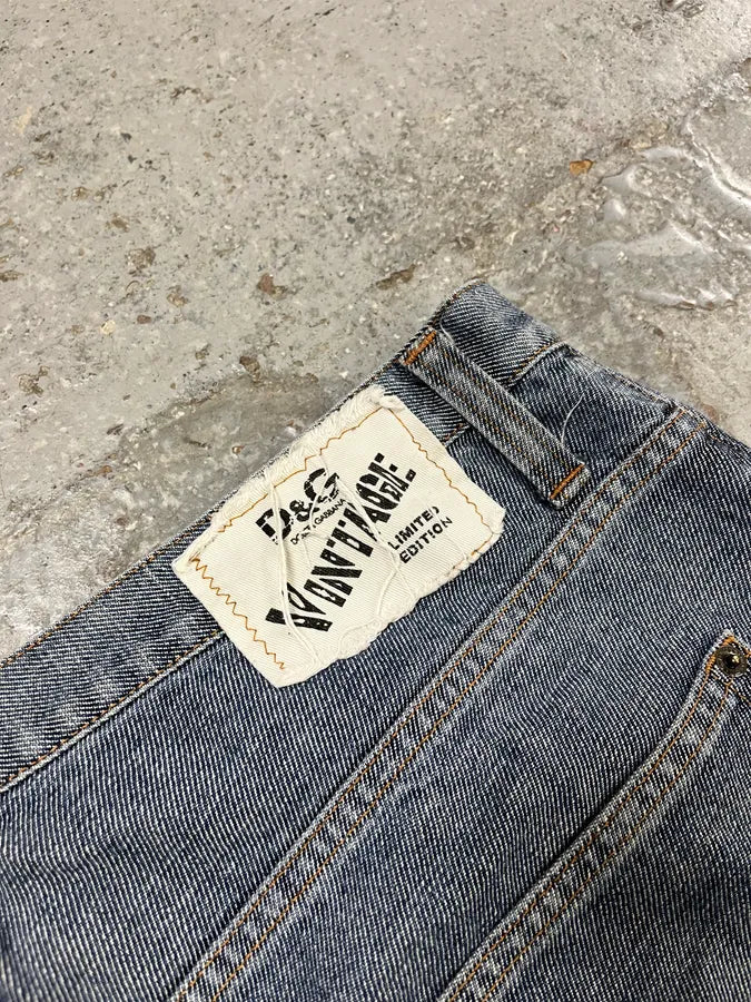 SS2005 Dolce & Gabbana Batman Patch Blue Denim Jeans LrbDBBN 10