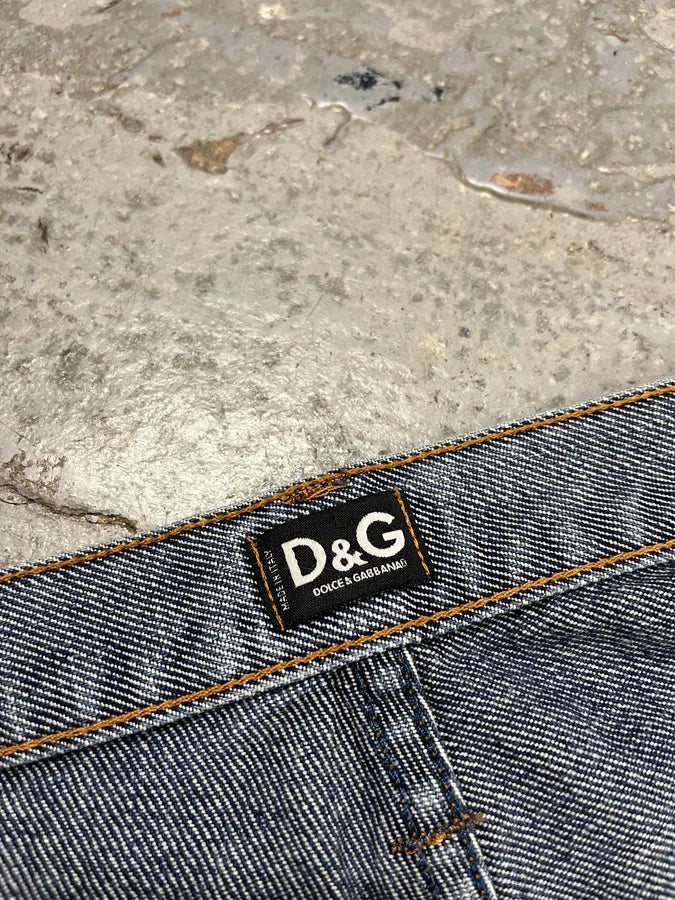 SS2005 Dolce & Gabbana Batman Patch Blue Denim Jeans LrbDBBN 12