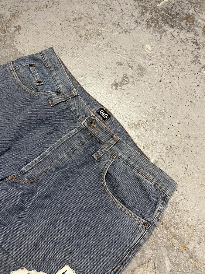 SS2005 Dolce & Gabbana Batman Patch Blue Denim Jeans LrbDBBN 5