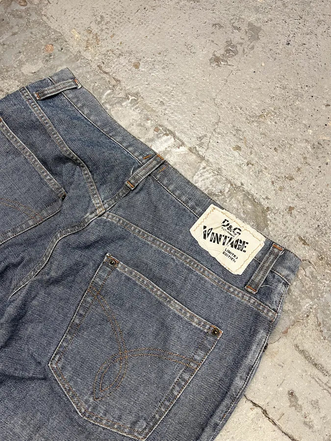 SS2005 Dolce & Gabbana Batman Patch Blue Denim Jeans LrbDBBN 9