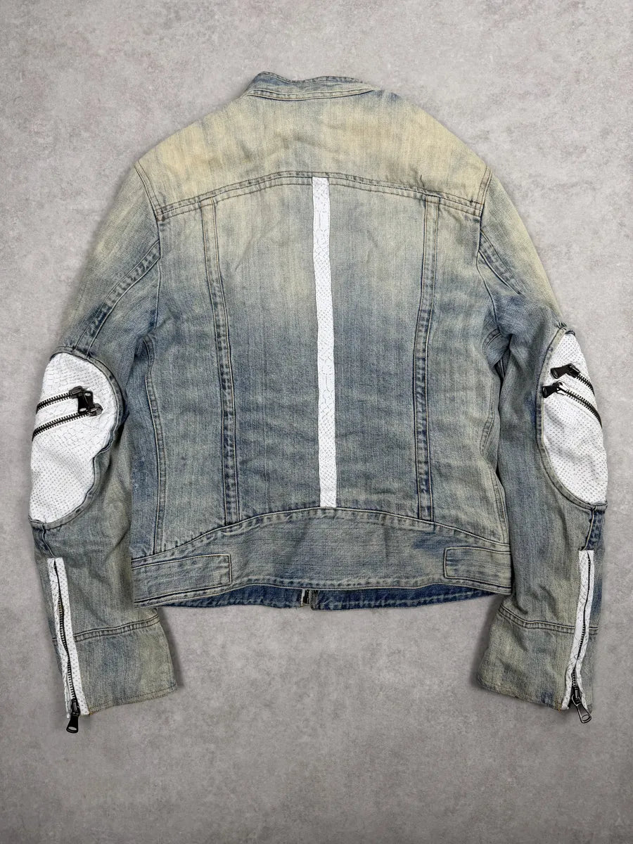 SS2005 Dolce & Gabbana Blue Apocalyptic Denim Jacket RIrMaSd 1