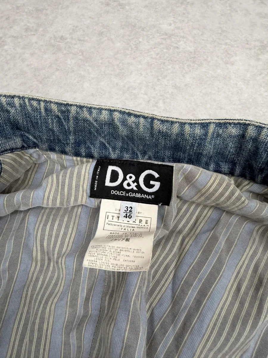 SS2005 Dolce & Gabbana Blue Apocalyptic Denim Jacket RIrMaSd 10