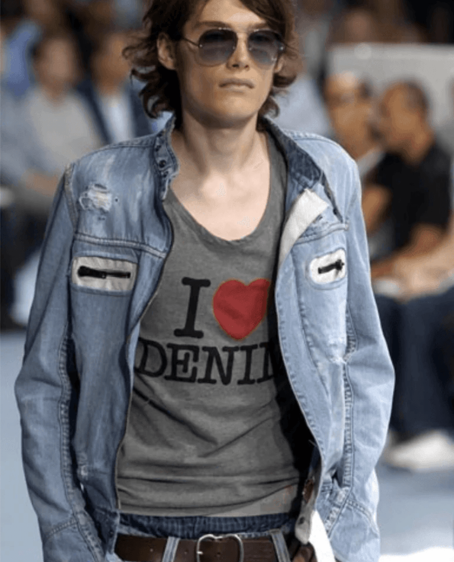 SS2005 Dolce & Gabbana Blue Apocalyptic Denim Jacket RIrMaSd 2