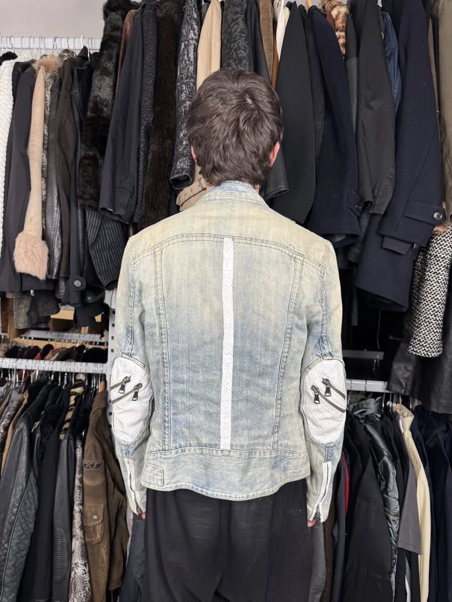 SS2005 Dolce & Gabbana Blue Apocalyptic Denim Jacket RIrMaSd 4