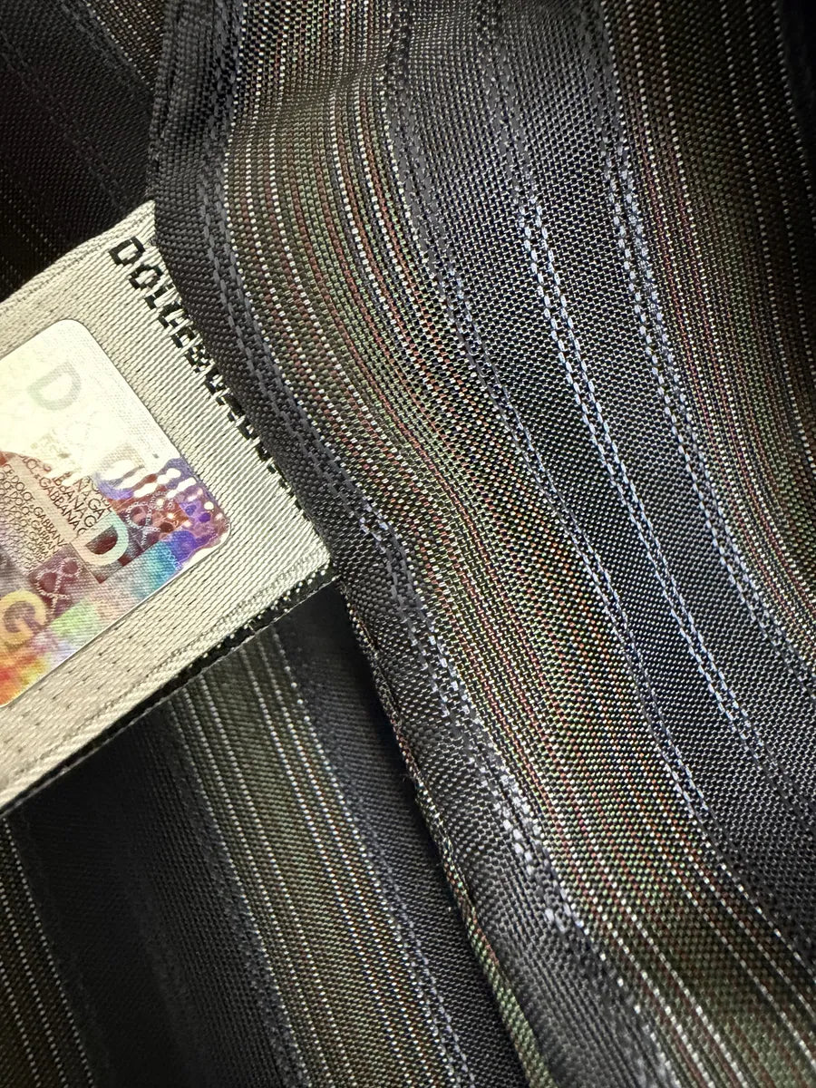 SS2005 Dolce & Gabbana Brown Hybrid Leather Biker Jacket WSaGsNs 7