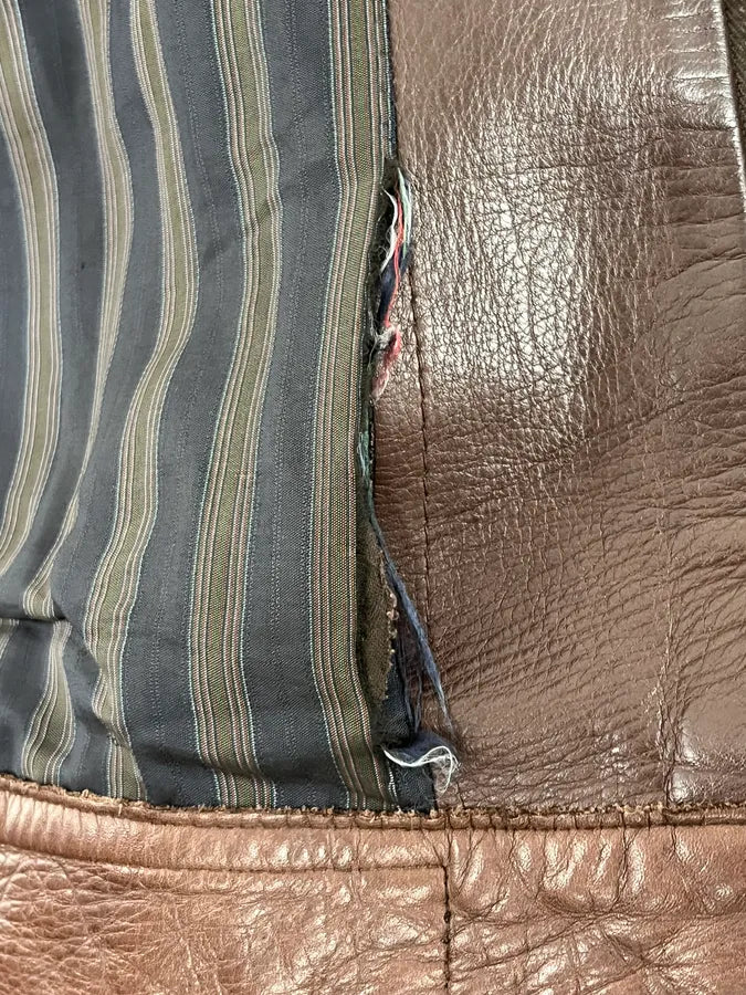 SS2005 Dolce & Gabbana Brown Hybrid Leather Premium Jacket ZLTRqVH 14