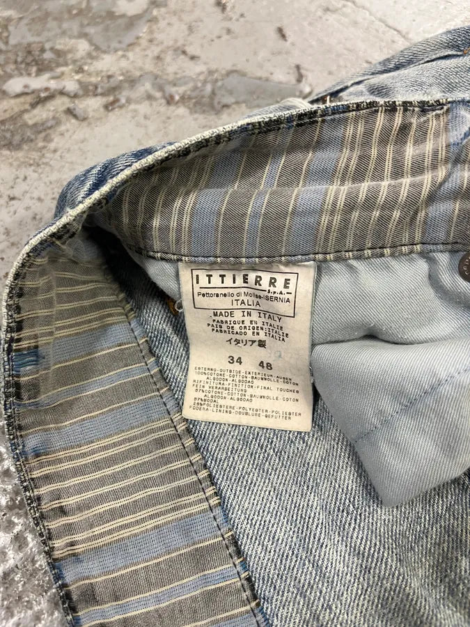SS2005 Dolce & Gabbana Destroyed Blue Denim Jeans ctWgJiO 12