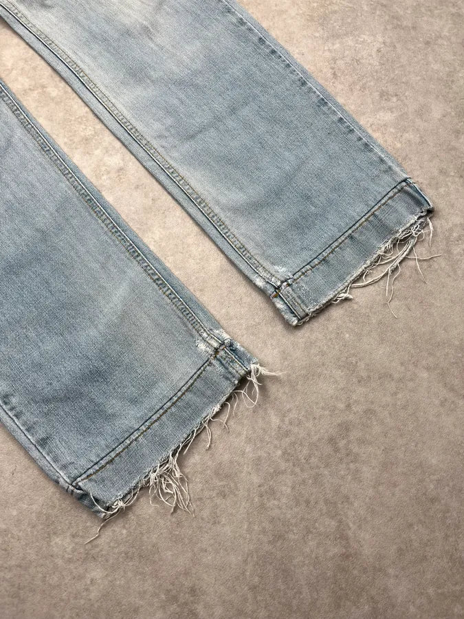 SS2005 Dolce & Gabbana Distressed Light Blue Denim Jeans FpoYCLl 6