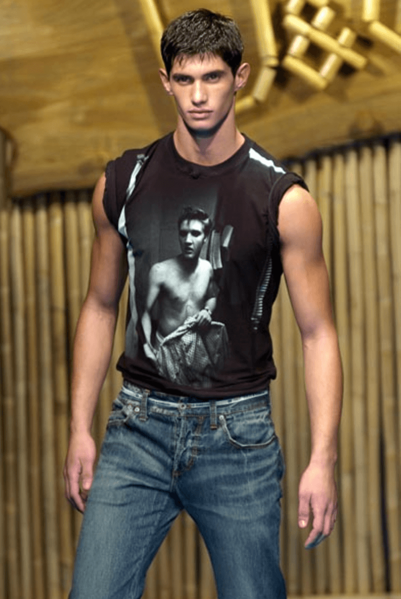 SS2005 Dolce & Gabbana Grey & White Young Men T-Shirt iJFxicM 1