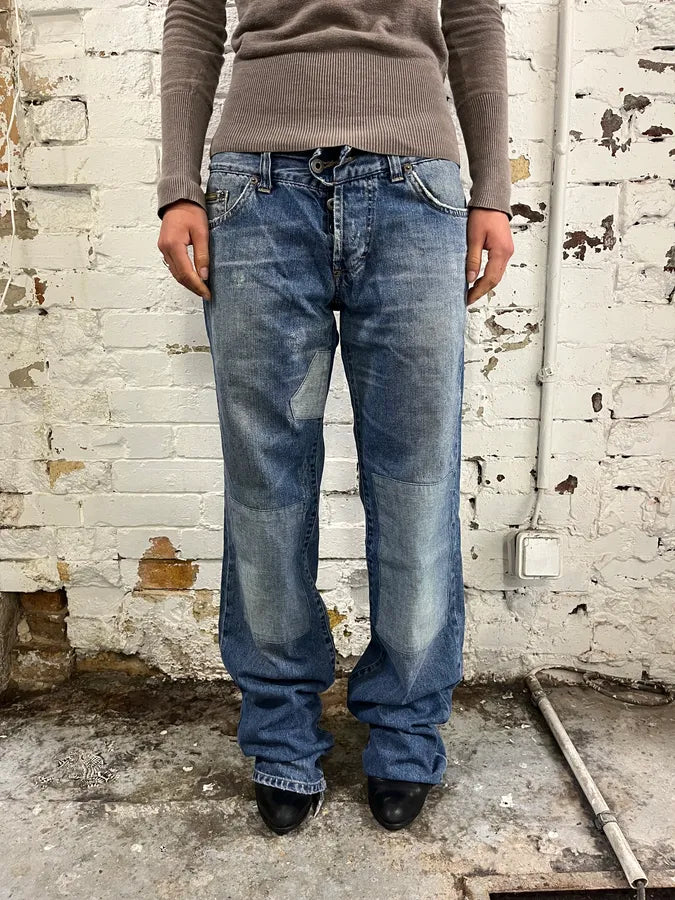 SS2005 Dolce & Gabbana I Love Denim Blue Denim Jeans gvREvIE 2