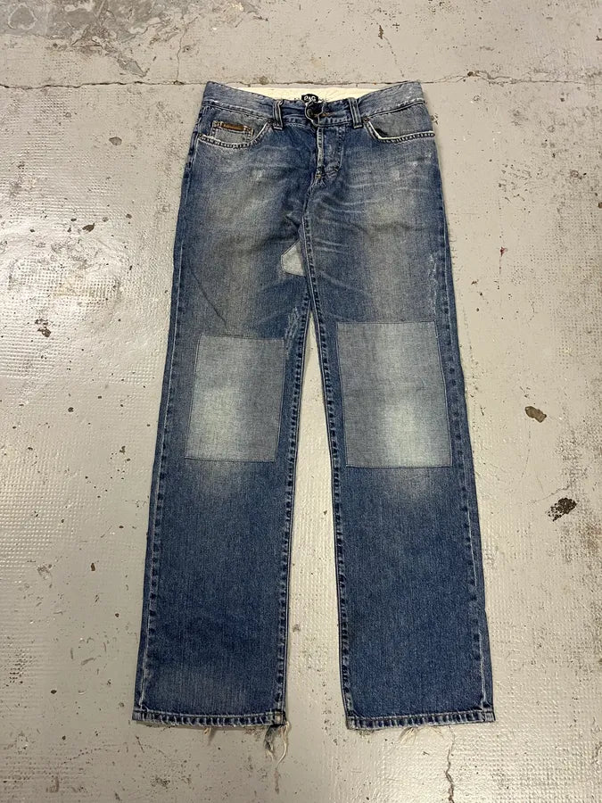 SS2005 Dolce & Gabbana I Love Denim Blue Denim Jeans gvREvIE 4