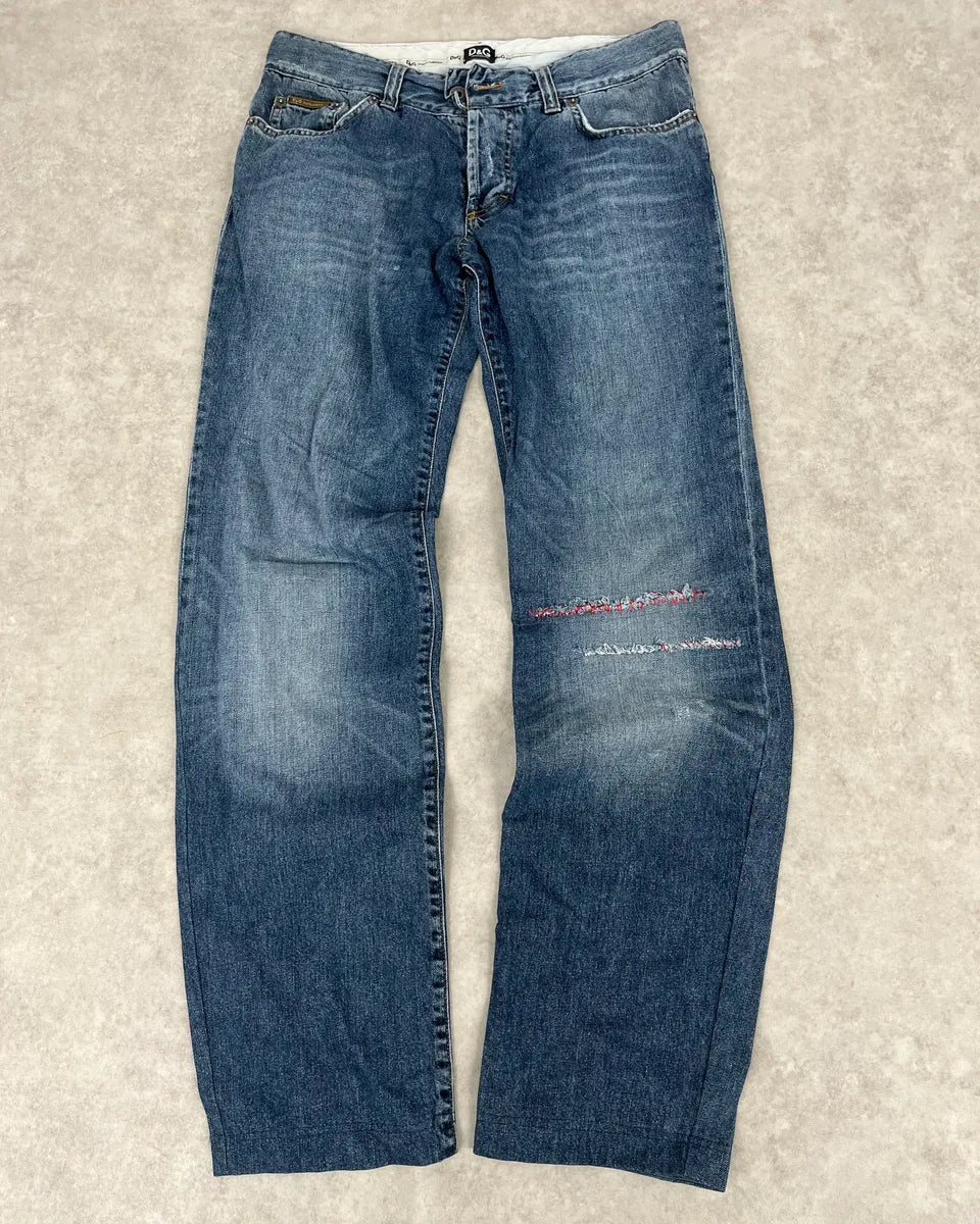 SS2005 Dolce & Gabbana I Love Denim Blue Jeans kaOLUGK 1