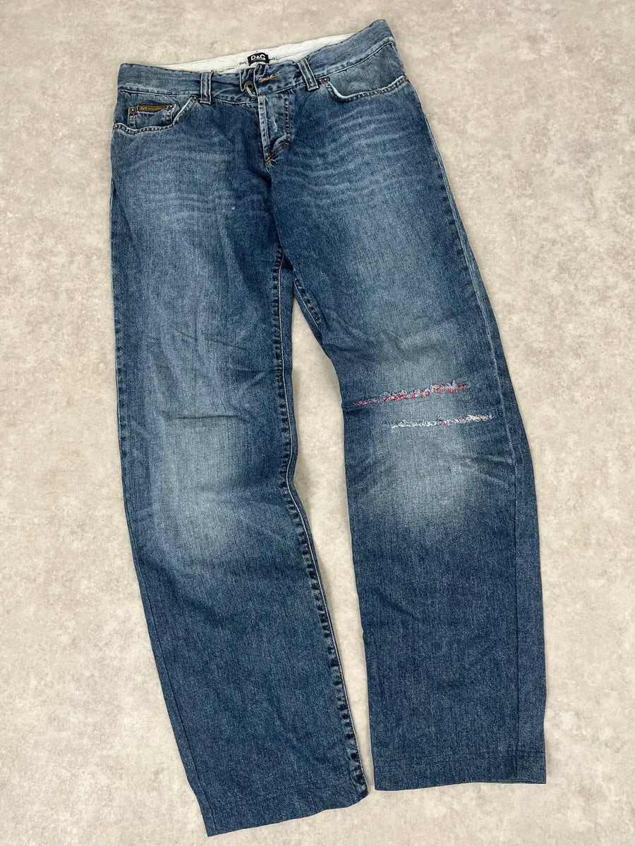 SS2005 Dolce & Gabbana I Love Denim Blue Jeans kaOLUGK 7