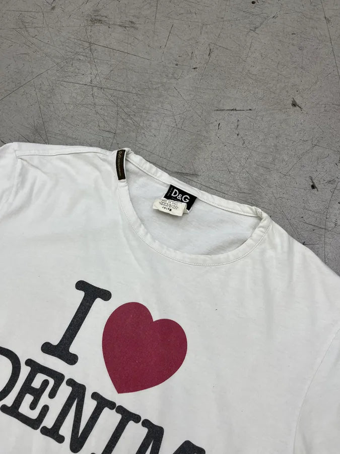 SS2005 Dolce & Gabbana I Love Denim White T-Shirt edTYdBB 4