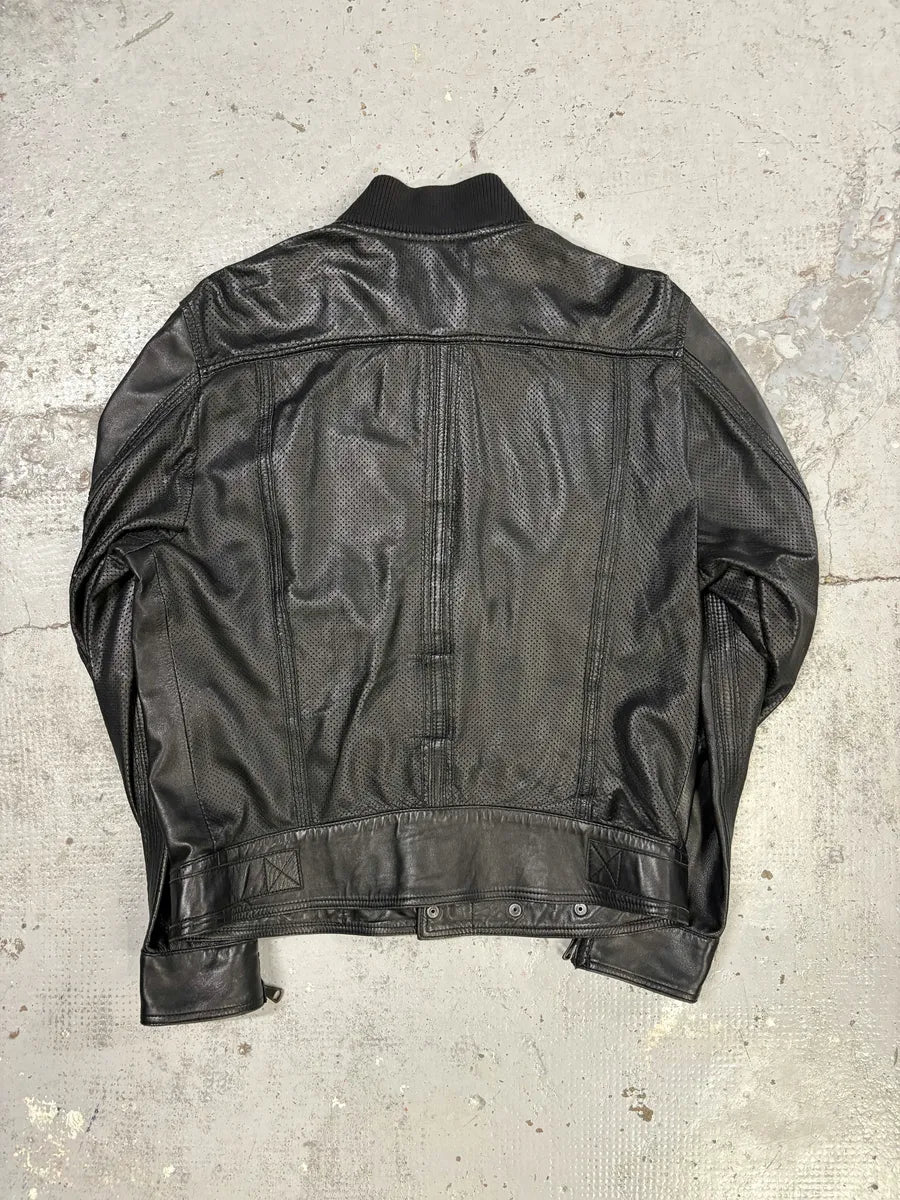 SS2005 Dolce & Gabbana Multi Pocket Black Leather Biker Jacket  aQIwrHK 3
