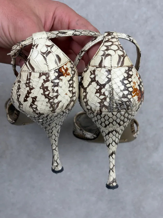 SS2005 Dolce & Gabbana Python Effect Heart Heels NWhFwCK 4