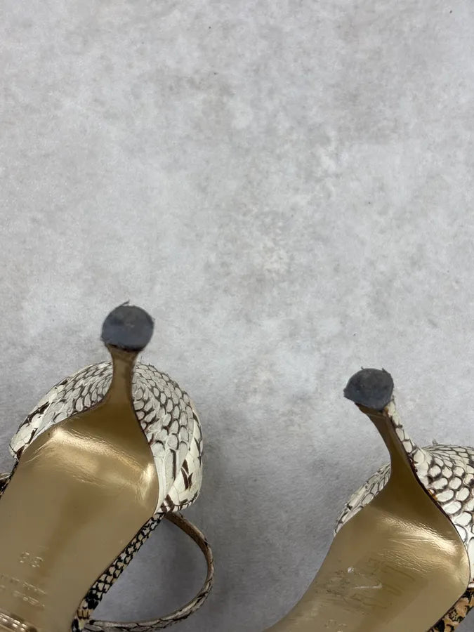 SS2005 Dolce & Gabbana Python Effect Heart Heels NWhFwCK 6